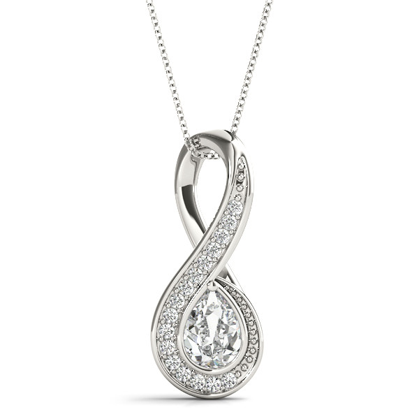 INFINITY SHAPED PENDANT PEAR