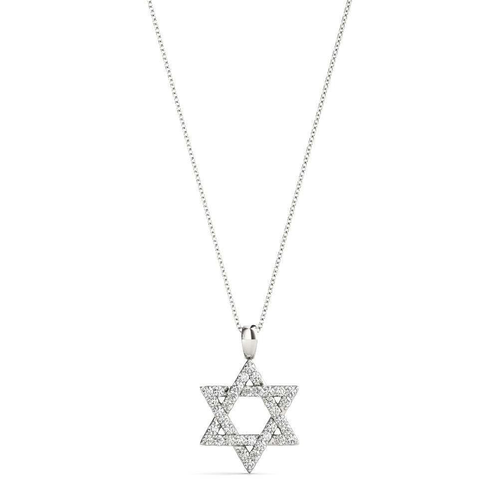 9MM STAR OF DAVID DIAMOND PENDANT