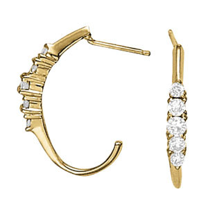 EARRINGS HOOP EARRINGS J-HOOPS