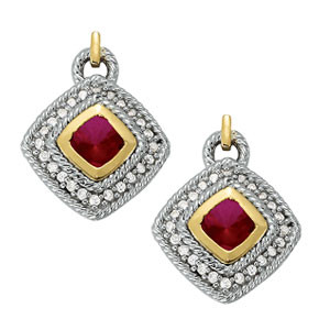 EARRINGS COLOR SQUARE & CUSHION