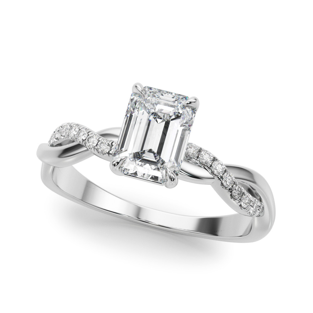 ENGAGEMENT RINGS EMERALD CUT CENTER