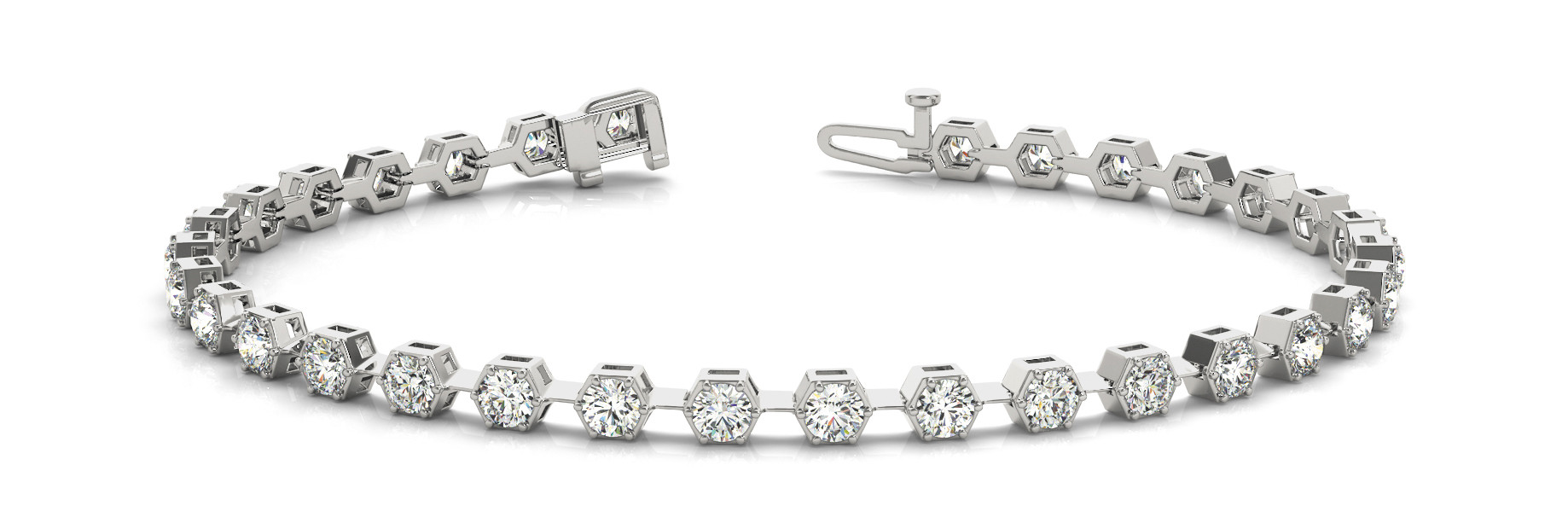 Bracelet In Line Prong Set