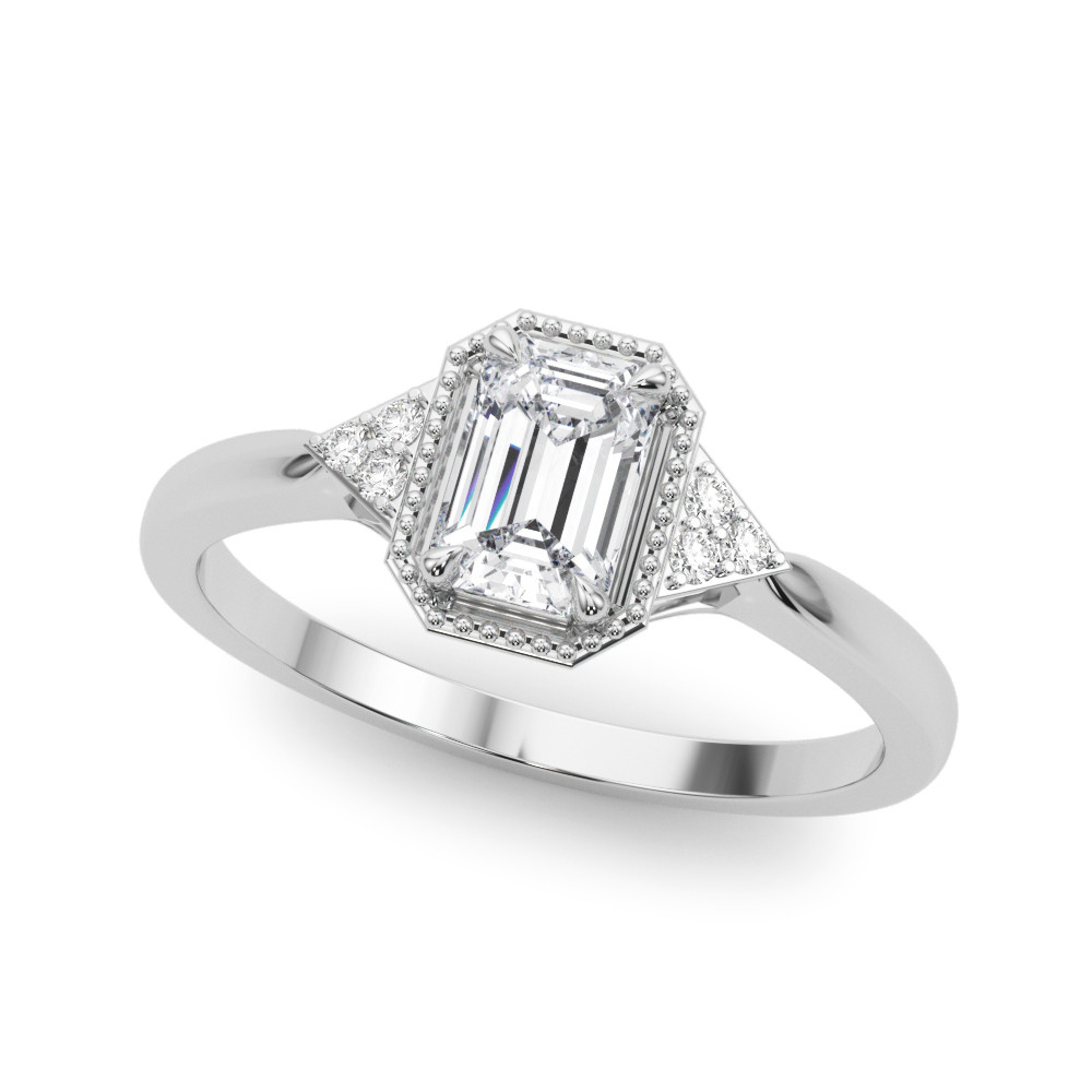 ENGAGEMENT RINGS EMERALD CUT