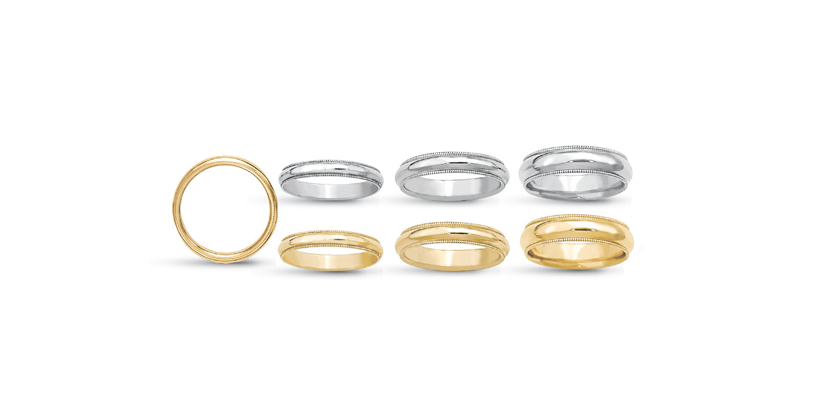 4 .0 mm Comfort Fit Milgrain Band