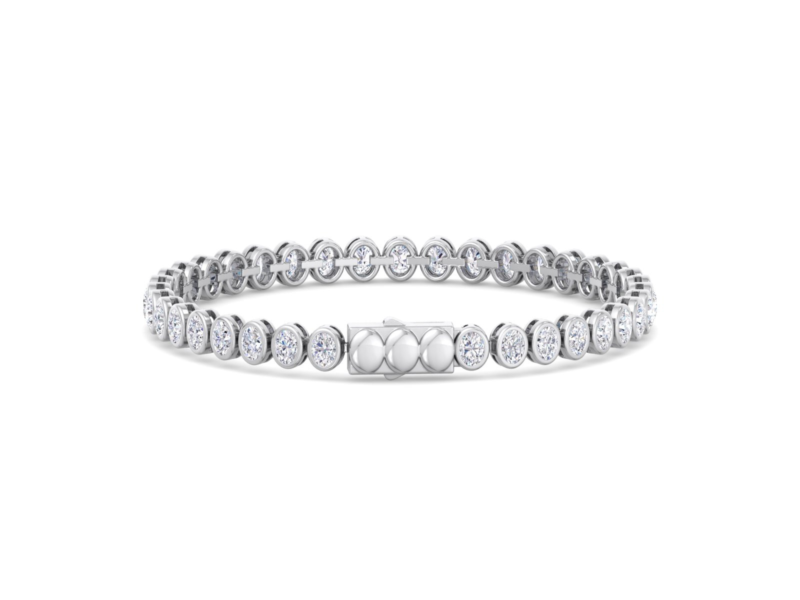 4 3/4CTTW LAB OVAL BRACELET