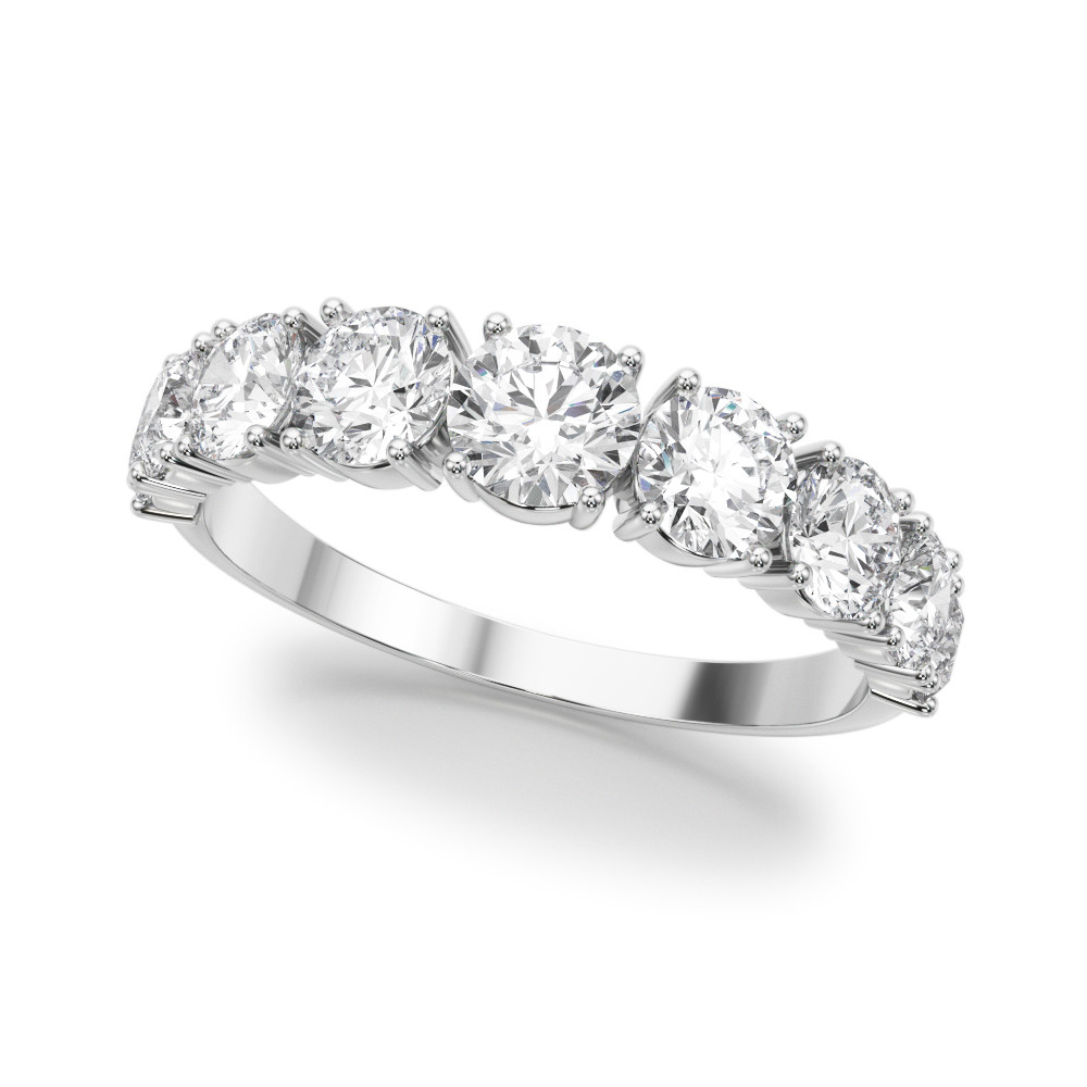 LAB GROWN DIAMOND 9 STONE BAND ROUND