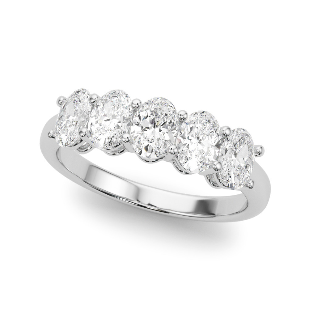 LAB GROWN DIAMOND 5 STONE BAND OVAL