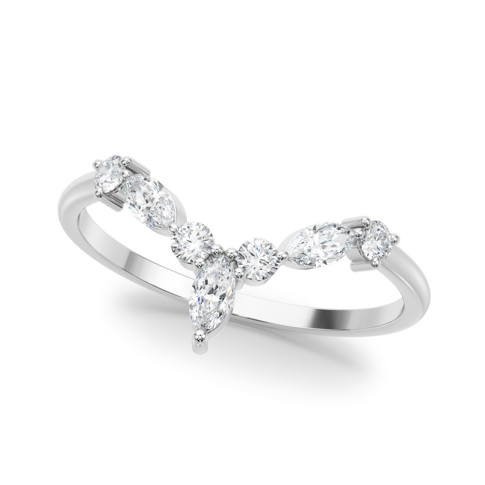 LAB GROWN DIAMOND BAND MARQUISE & ROUND