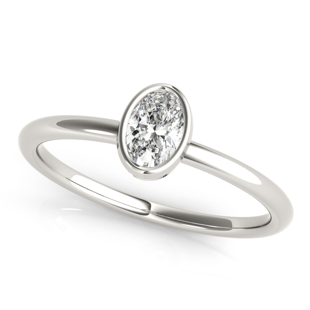 LAB GROWN DIAMOND SOLITAIRE STACK OVAL