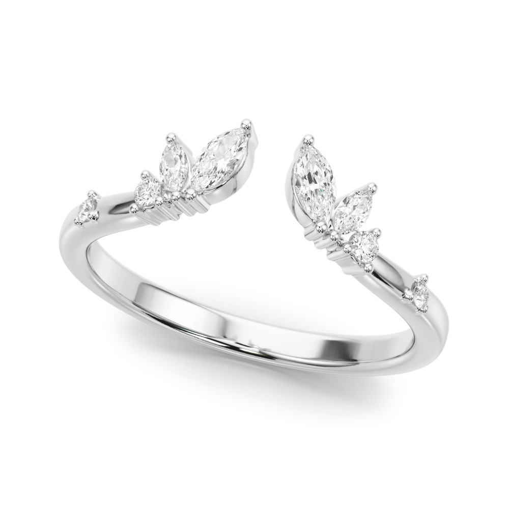 LAB GROWN DIAMOND FASHION RING MARQUISE & ROUND