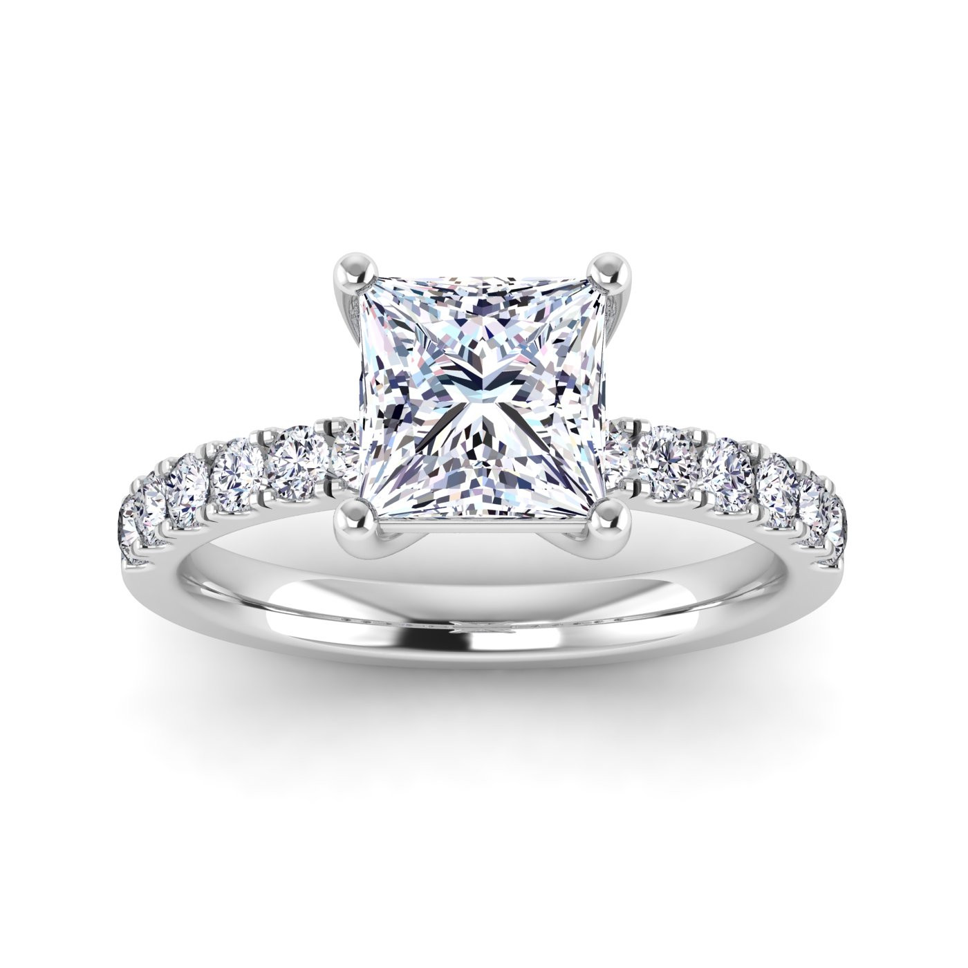 1 1/2CT CTR LAB PC SINGLE ROW RING