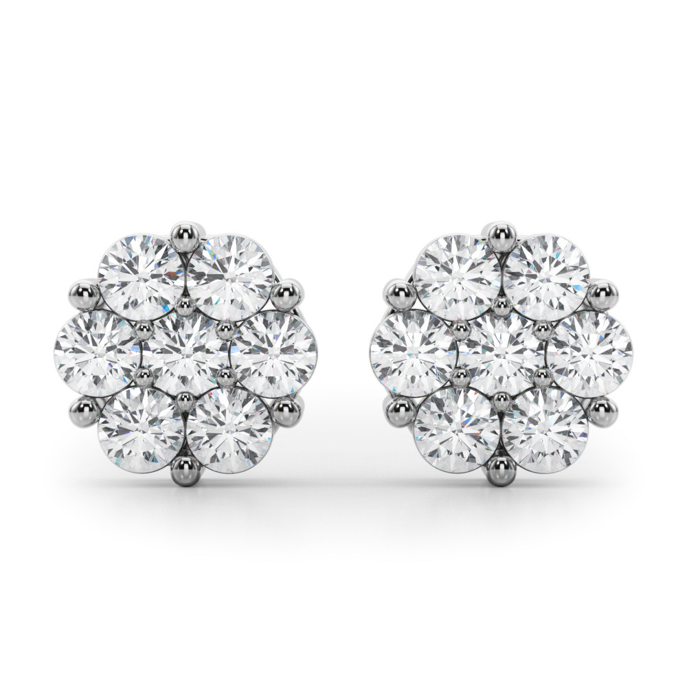 LAB GROWN DIAMOND EARRINGS CLUSTER