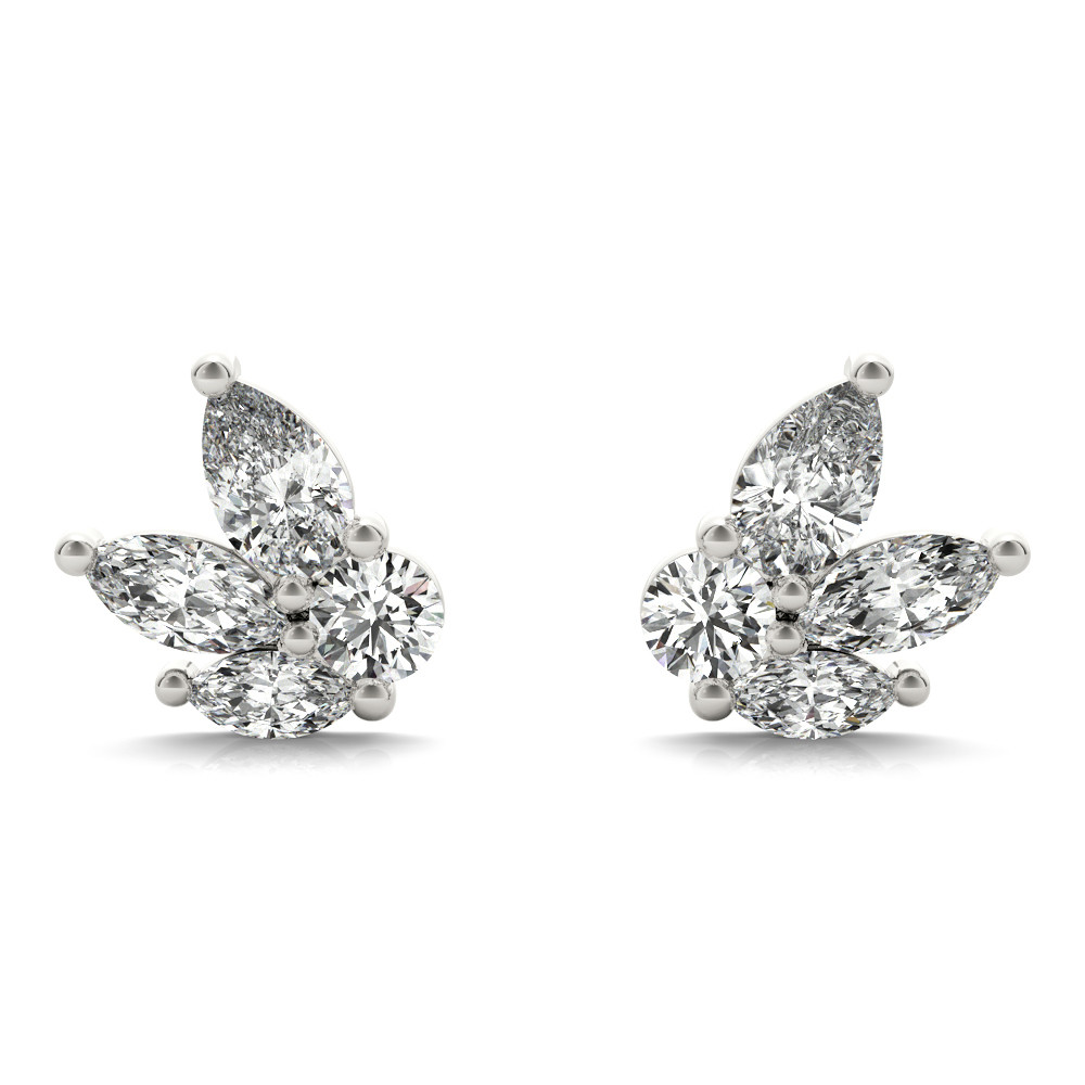 LAB GROWN DIAMOND EARRINGS MARQUISE & ROUND