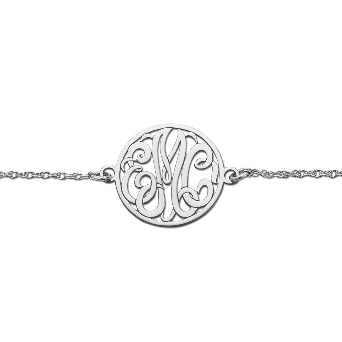 20MM 3 INITIAL MONOGRAM BRACELET