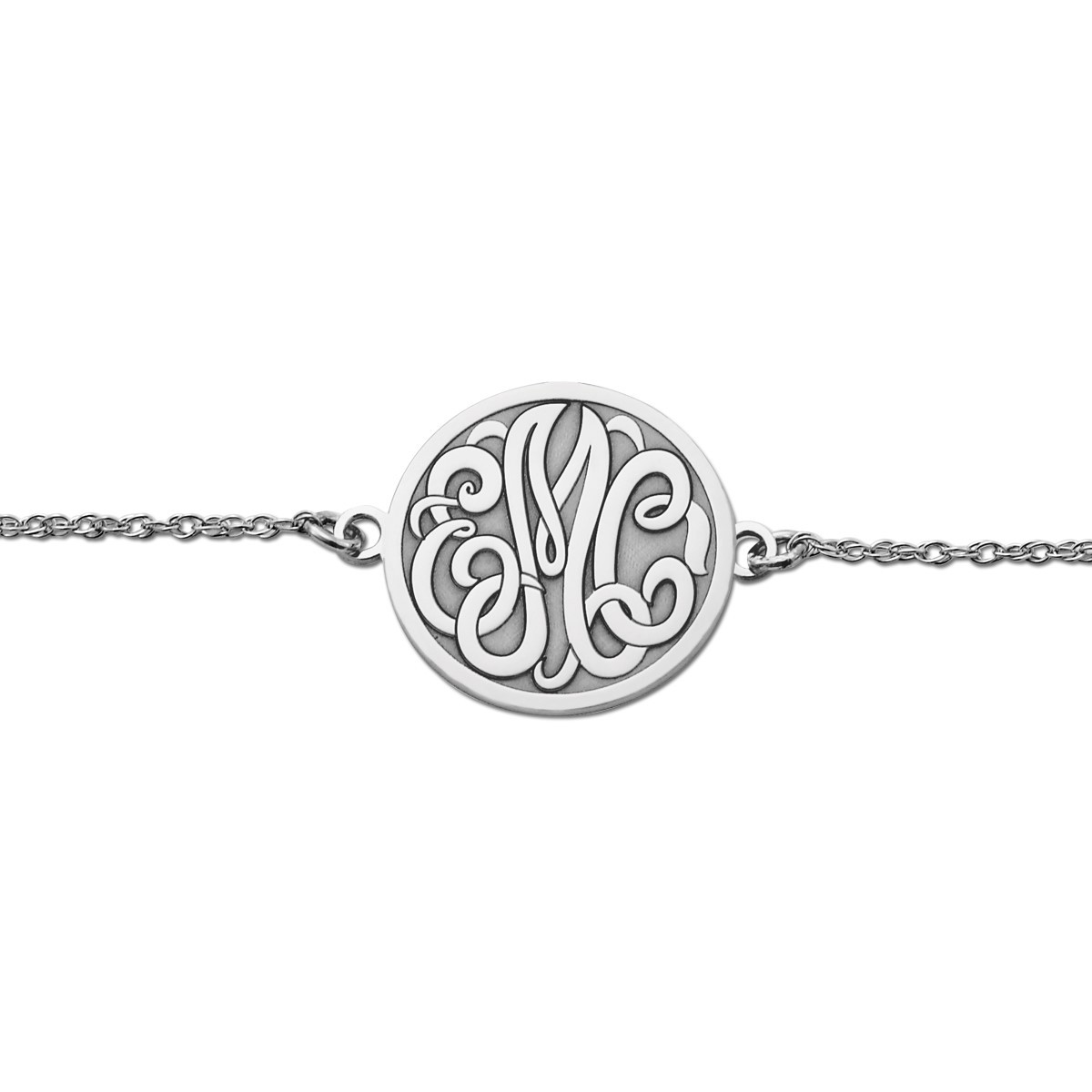 20MM 3 INITIAL MONOGRAM BRACELET