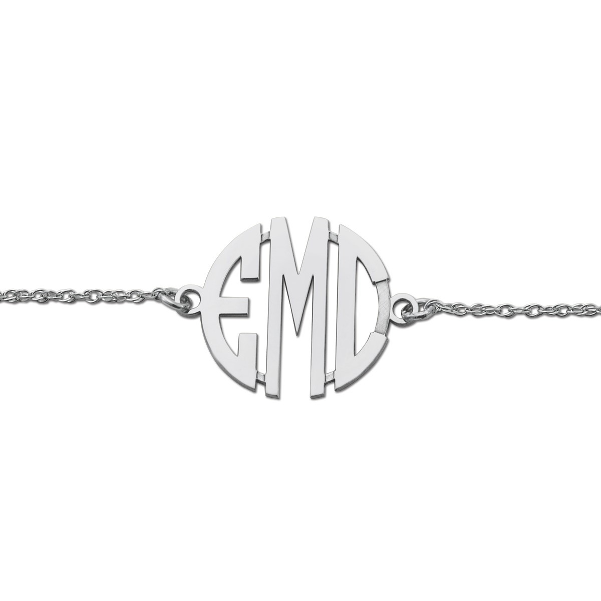 20MM 3 INITIAL MONOGRAM BRACELET