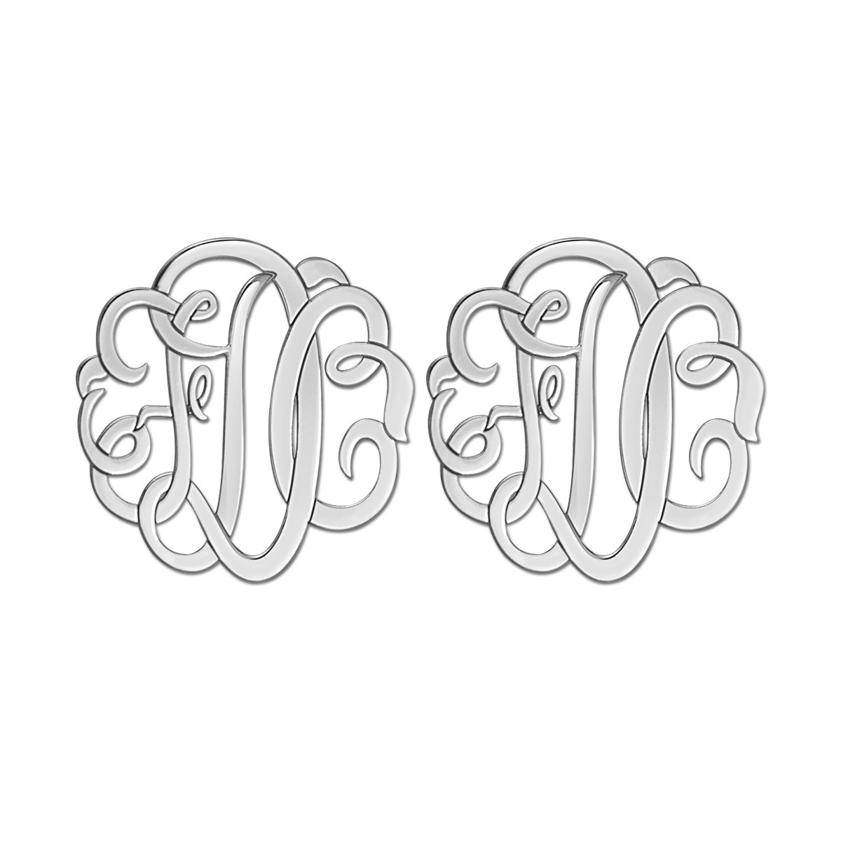 20MM MONOGRAM POST & CLUTCH EARRING