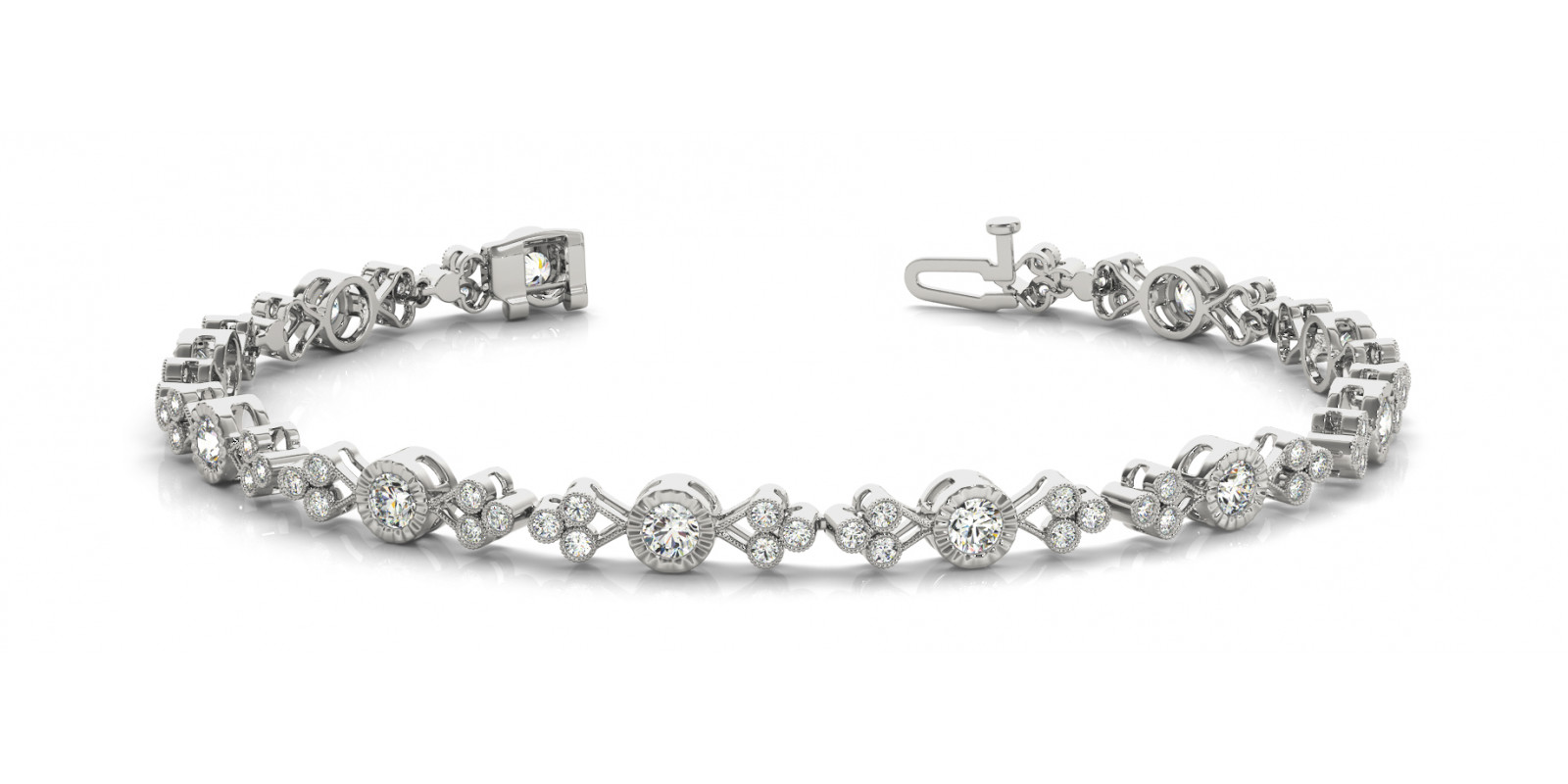 Bracelet In Line Prong Set