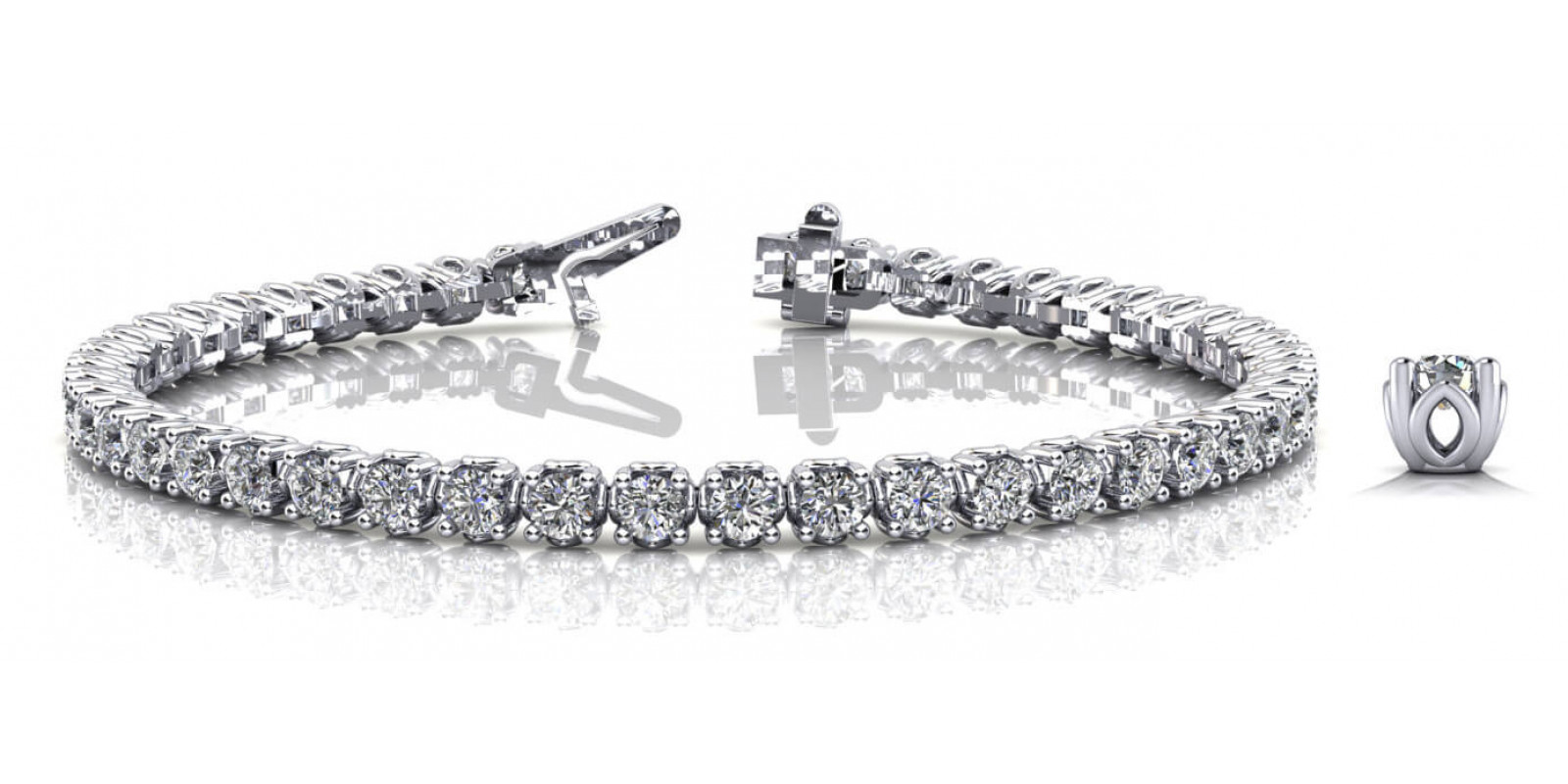 4 PRONG INLINE BRACELET