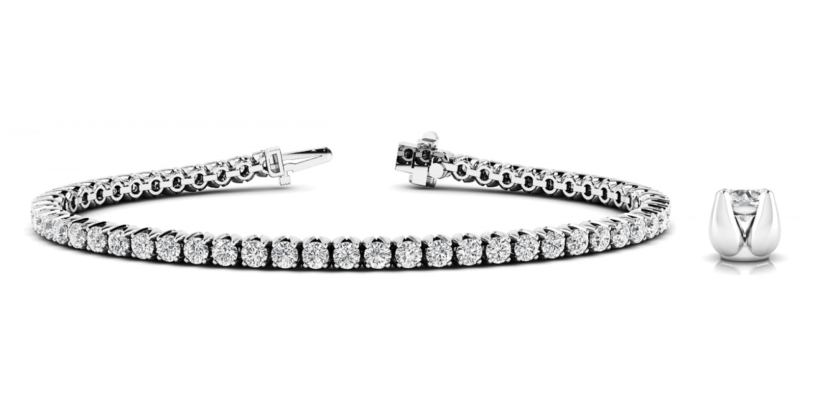 4 PRONG INLINE BRACELET