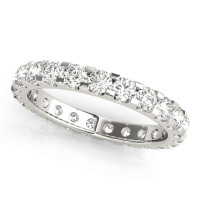 U SHAPE SHARE PRONG ETERNITY BAND