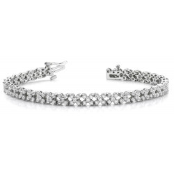 5 STONE CLUSTER LINK BRACELET