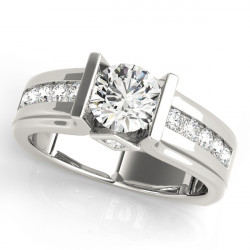 ENGAGEMENT RINGS SINGLE ROW CHANNEL SET