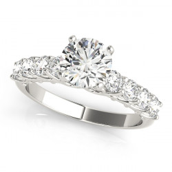 ENGAGEMENT RINGS SINGLE ROW PRONG SET