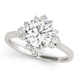 ENGAGEMENT RING FOR ROUND CENTER