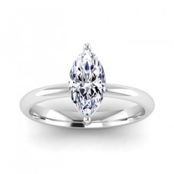 1/2CT LAB MQ SOLITAIRE RING