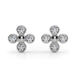 LAB GROWN DIAMOND EARRINGS CLUSTER