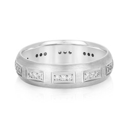 6MM HEAVY WT MENS BAND W/DIA