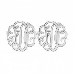 20MM MONOGRAM POST & CLUTCH EARRING