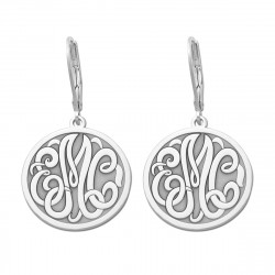 25MM MONOGRAM LEVER BACK EARRING