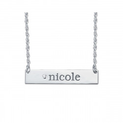 14K W 6 x 32mm Dia Accent Rect