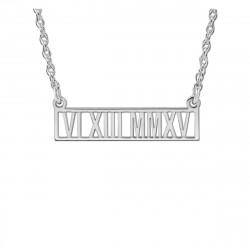14K W 6 x 25mm Hi Polish Roman
