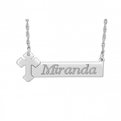 14K W 14 x 37mm Hi Polish Cross